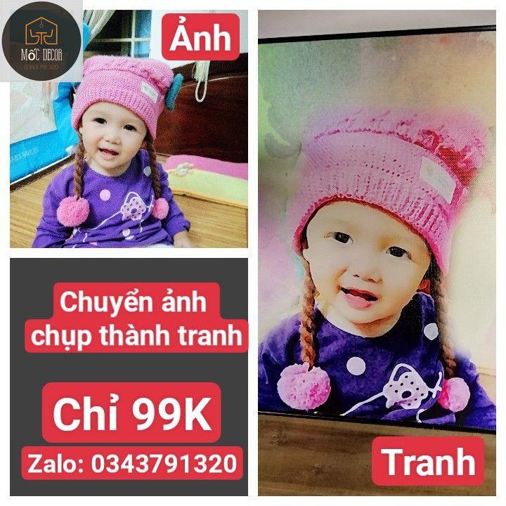 Tranh chân dung digital, Mốc Decor in ảnh chân dung treo siêu đẹp như tranh tô màu theo số mà giá cực rẻ