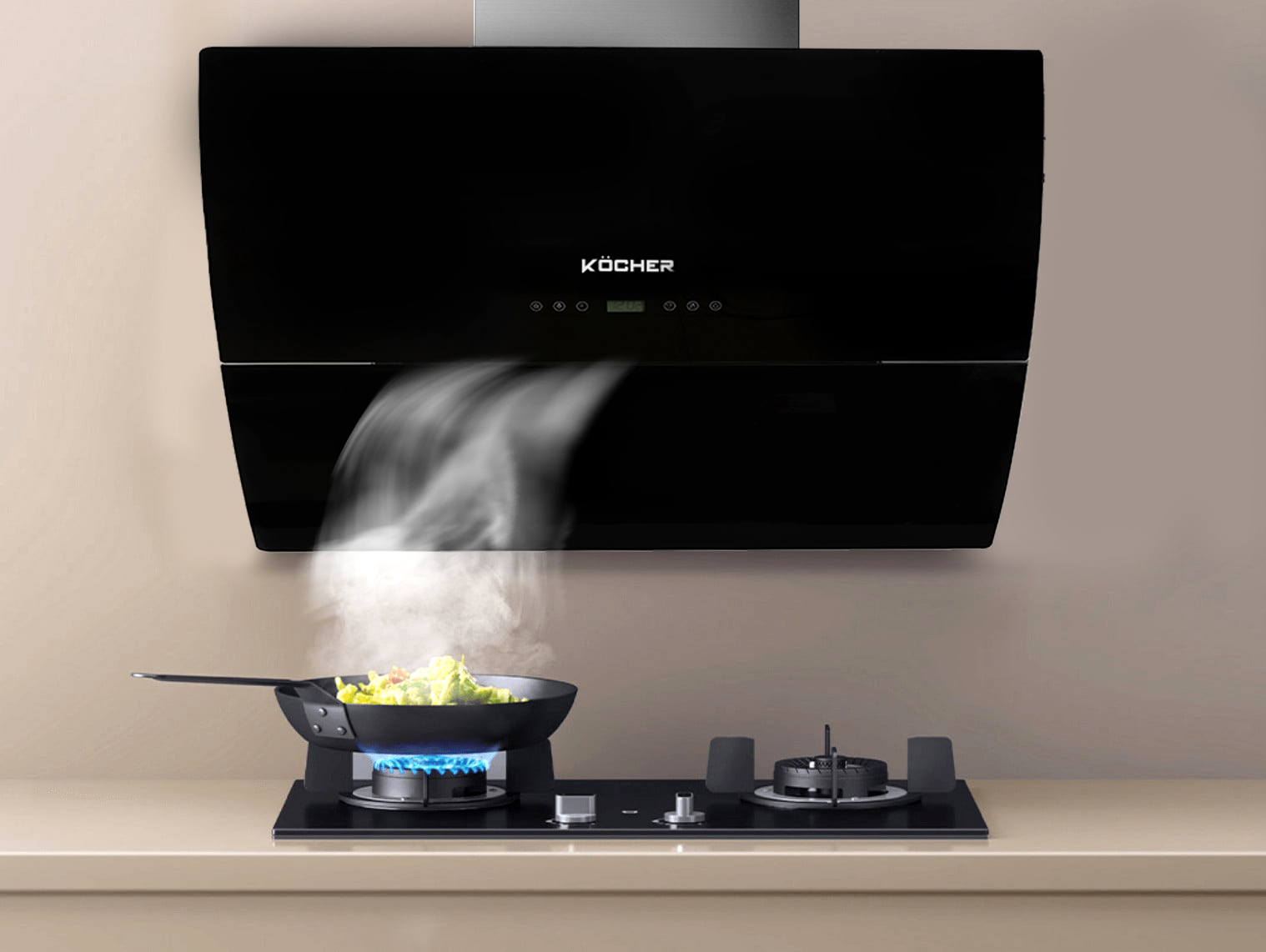 Máy hút mùi Kocher K-2080E (90CM) - Hàng Chính Hãng