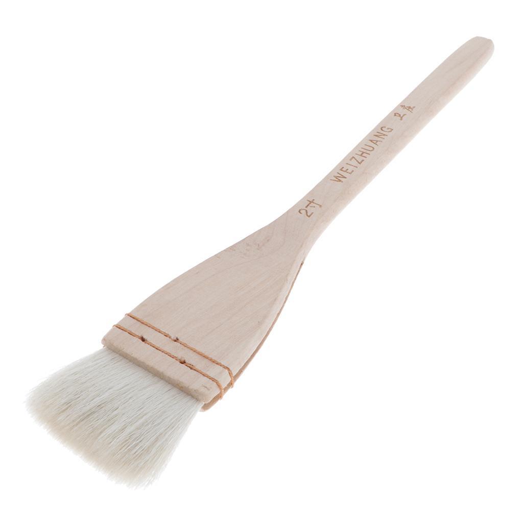 Brushes Flat Pointed Brushes Long Wood Handle for Wall Painting 2inch