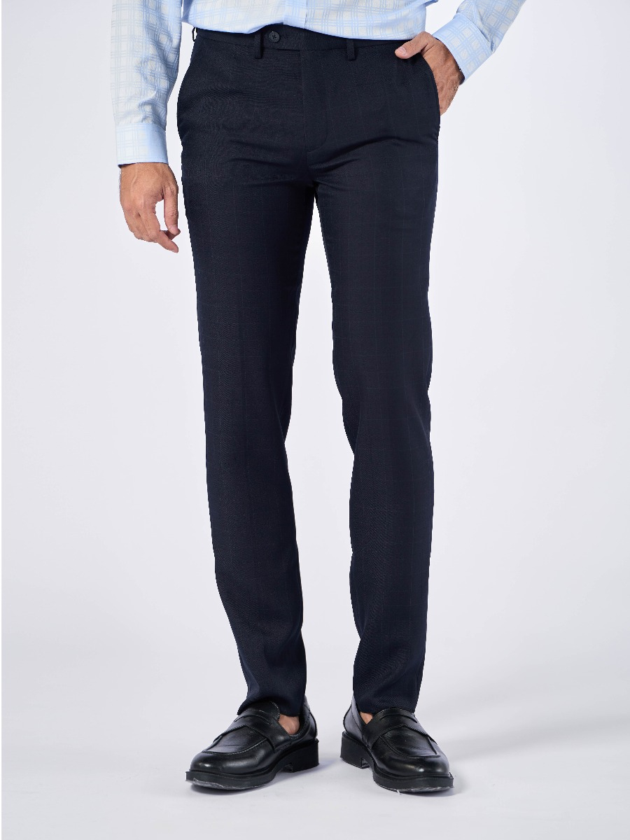 Owen - Quần âu nam Owen SLimfit màu đen kẻ ô chìm 220686 - Quần âu nam dáng ôm