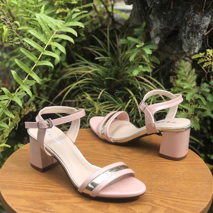 Sandal cao gót viền đồng hot trend 2020 trẻ trung năng động 20825