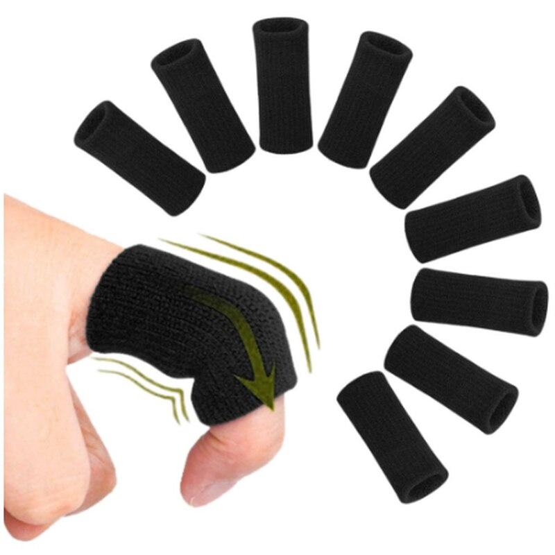 10pcs Stretchy Sports Finger Sleeves Arthritis Support Finger Guard Outdoor Basketball Volleyball Finger Protectio