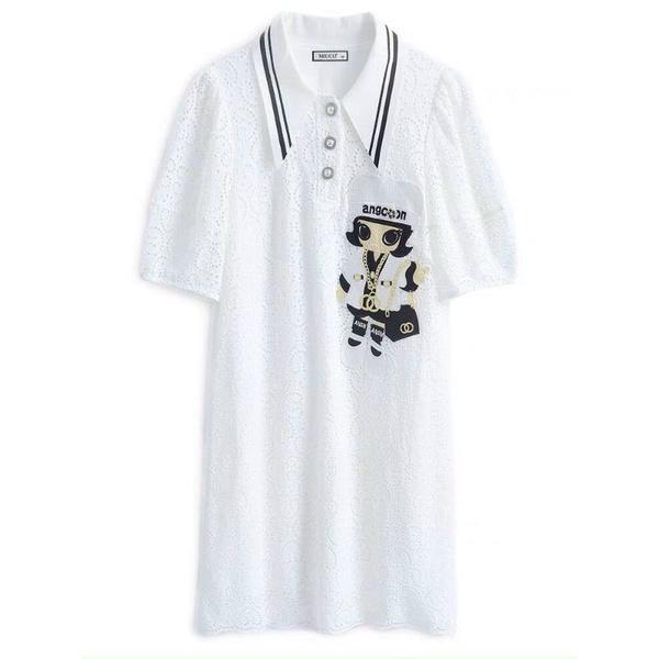 ĐẦM REN TRẮNG THÊU CAO CẤP