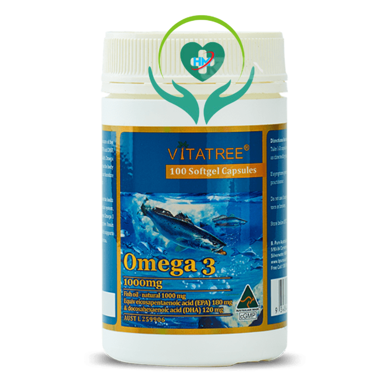 Viên uống Vitatree Omega 3 , hộp 150v, nhập khẩu Úc, bổ sung dưỡng chất cho mắt và não