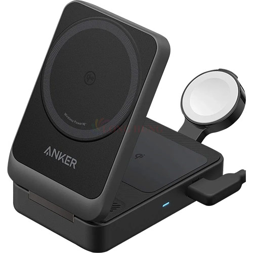 Đế sạc không dây Anker MagGo Wireless 3 in 1 Foldable B2557 - Hàng chính hãng