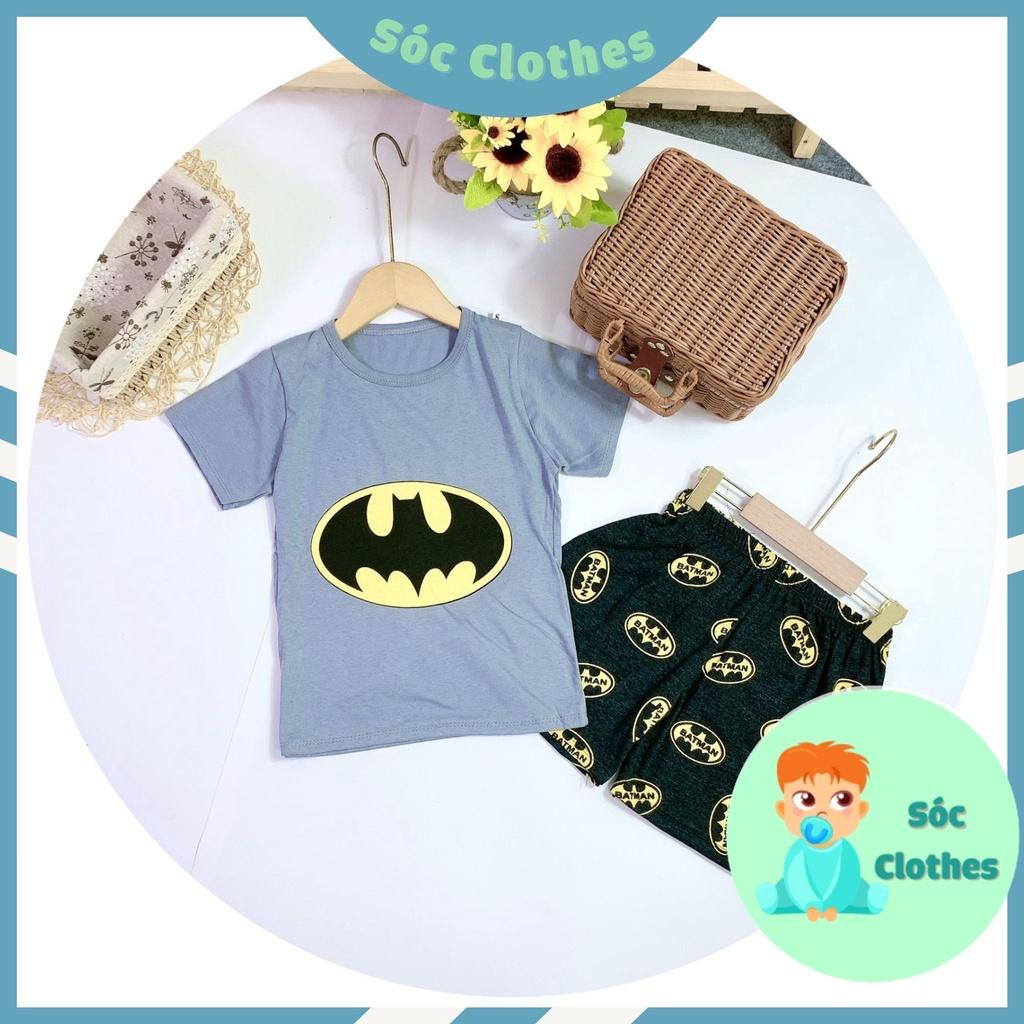 Bộ Cotton Hoạ Tiết Siêu Anh Hùng Cho Bé Trai Mặc Hè Size nhở 20-30kg