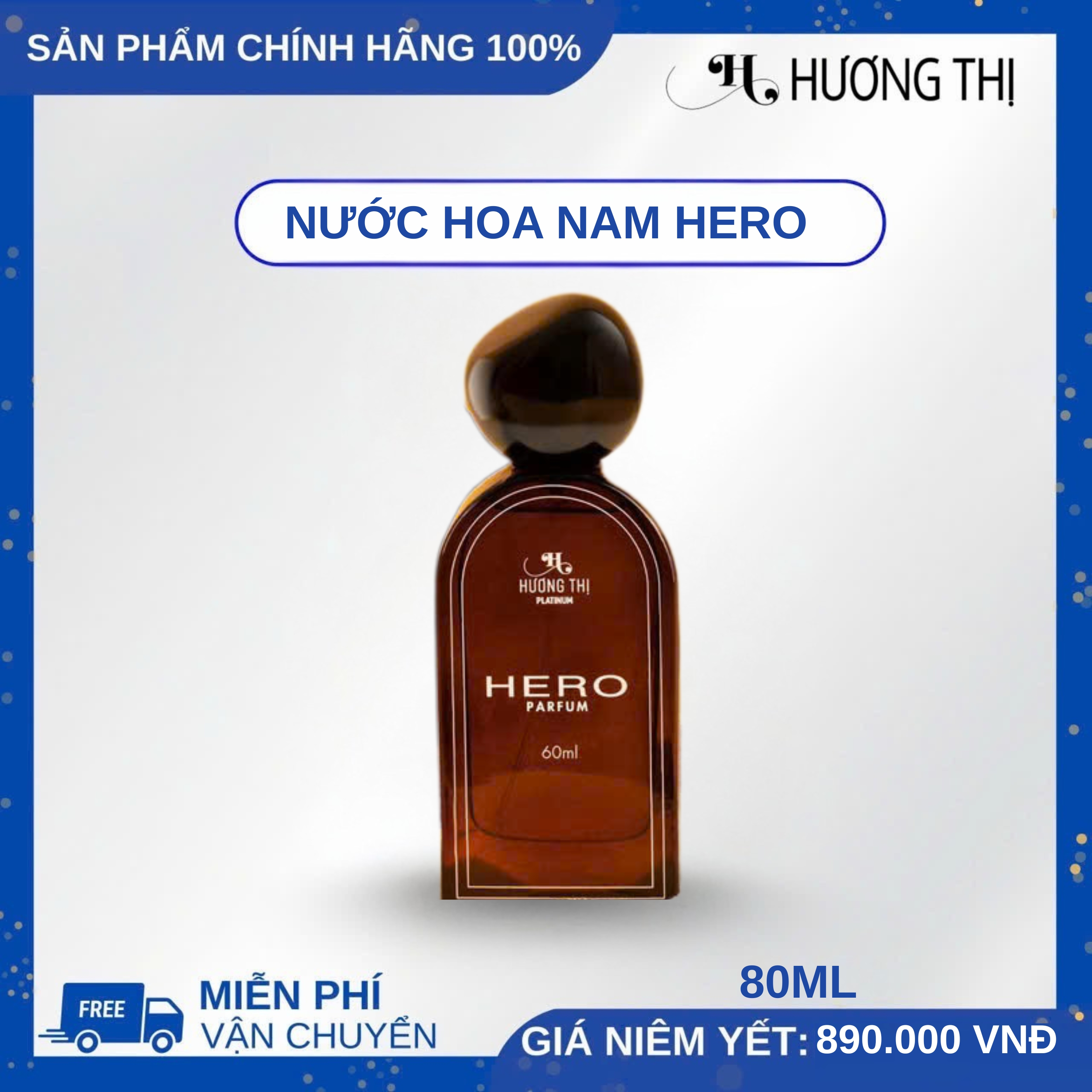 NƯỚC HOA NAM HERO 60ML - PHIÊN BẢN MỚI