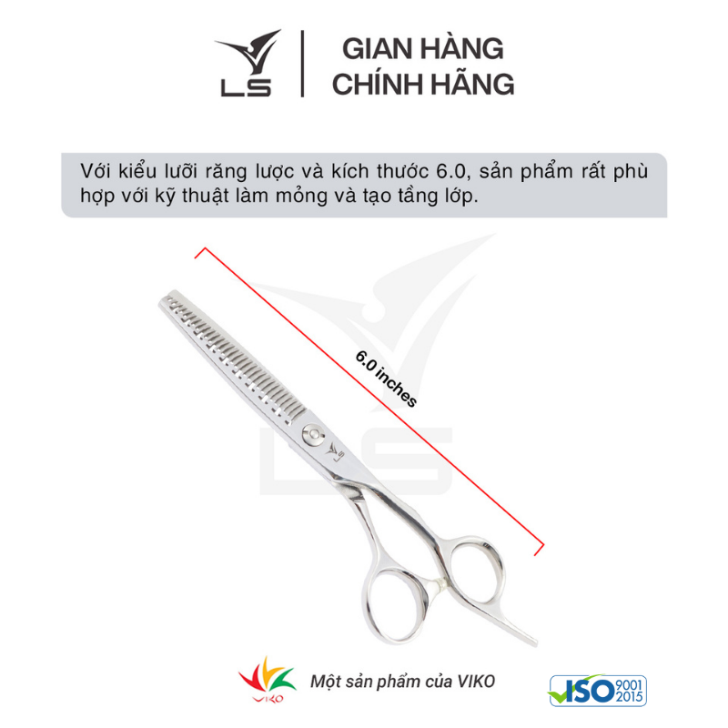 Kéo tỉa tóc LS rơi 15-20% quai offset vênh đỡ ngón cố định TA130