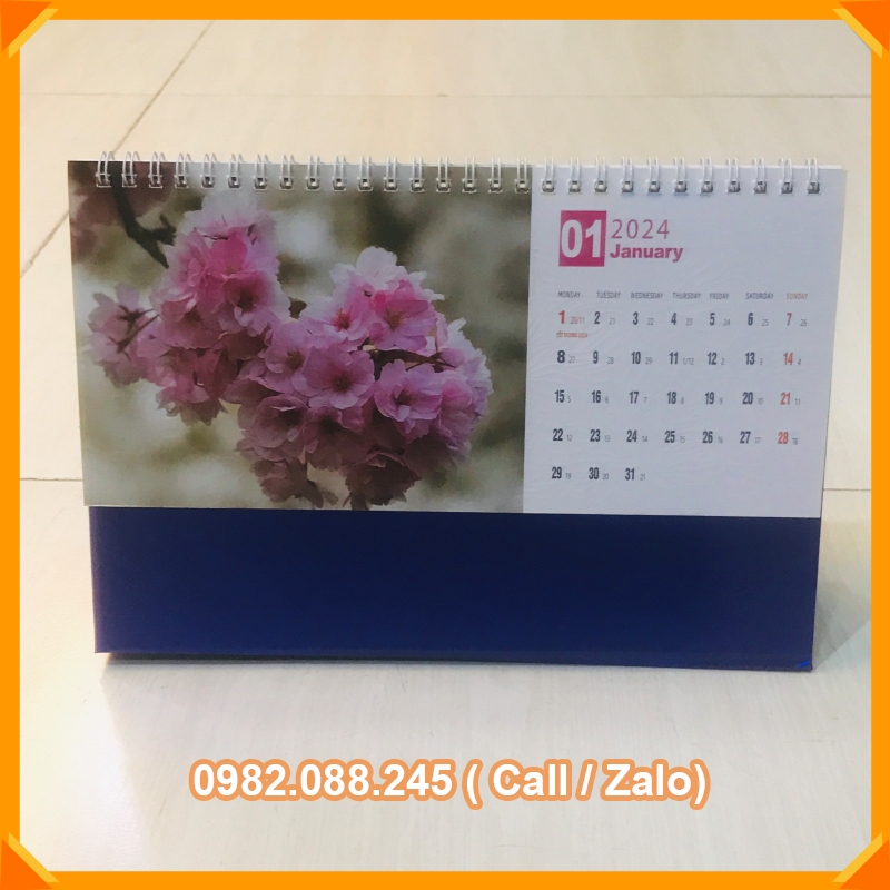 Lịch để bàn2024có ngày âm khổ 24*16cm _