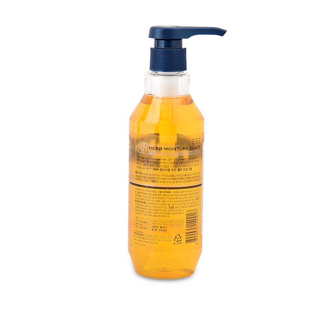 Nước dưỡng tóc bóng mềm giữ ẩm giữ nếp tóc dạng Gel vàng nhẹ R&B Herb Moisture Glaze, Hàn Quốc 450ml