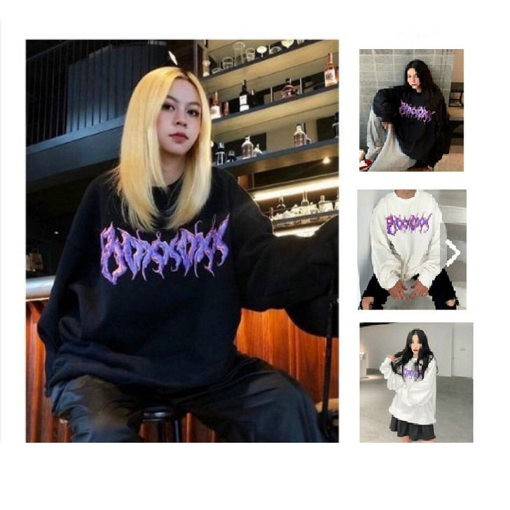 Áo Sweater không mũ form rộng unisex ulzzang, áo chui đầu không nón nam nữ đều mặc được