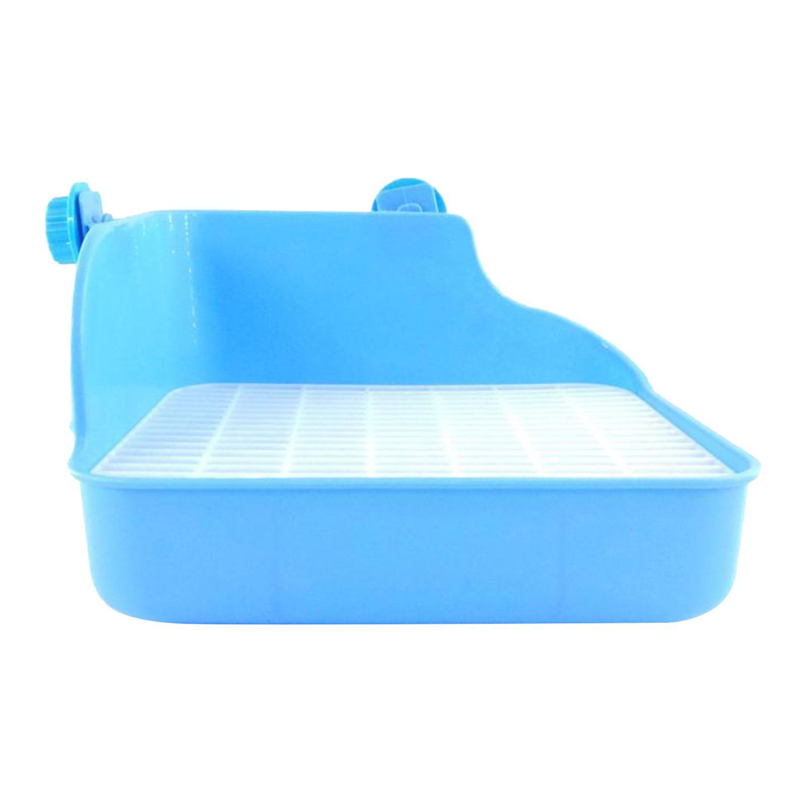 2X Rabbit Toilet Box Tray Pets Hamster Indoor Potty Trainer Guinea Pig Blue