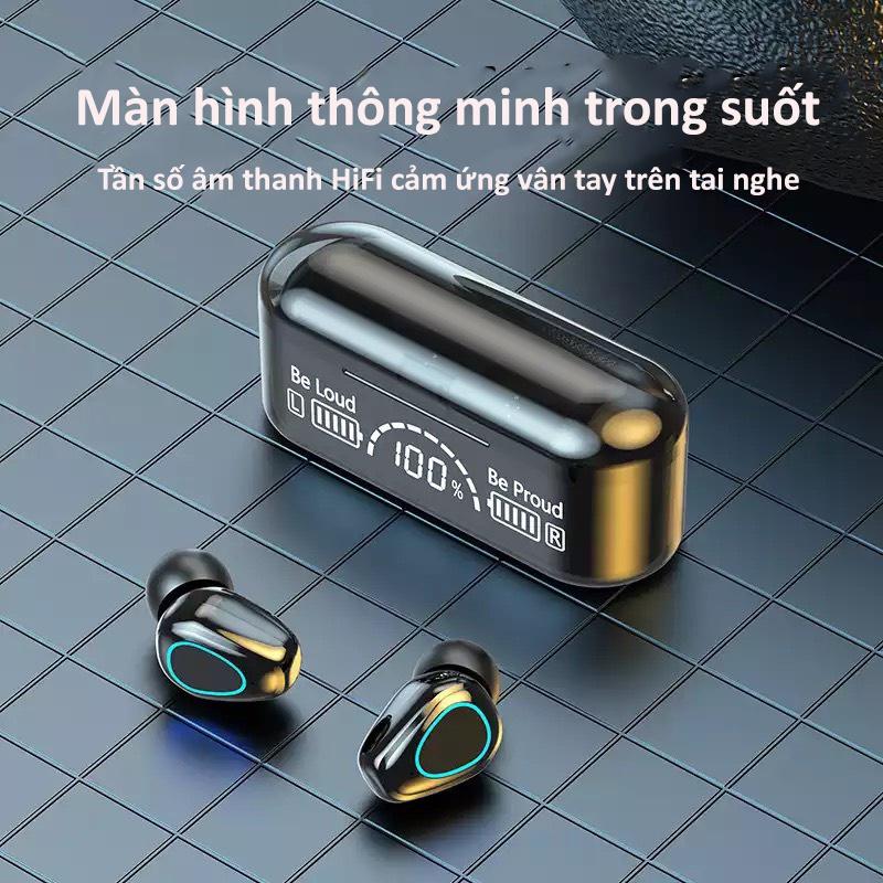 Tai nghe bluetooth không dây V5.2 F11 cao cấp, cảm ứng, hỗ trợ đàm thoại, nghe nhạc, siêu nhỏ, siêu gọn Pon Case