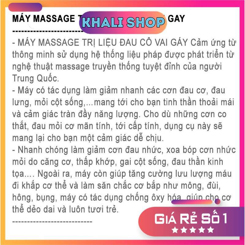 Máy Massage Vai Cổ Gáy Trị Liệu Cao Cấp - Máy Mát Xa Châm Cứu Xung Điện Từ Bấm Huyệt 3D Cho Mọi Lứa Tuổi