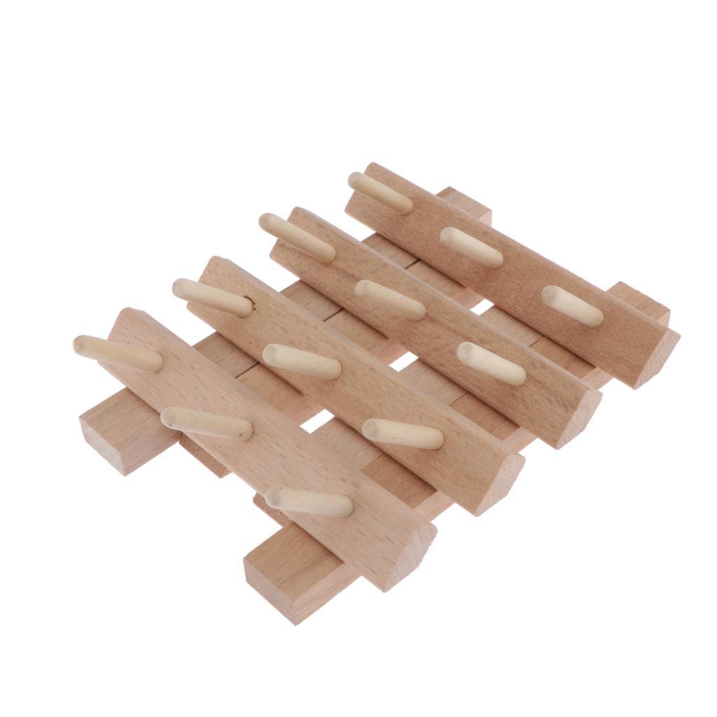 Gỗ May & Chỉ Thêu Giá 12-Ống Cuộn Lưu Trữ Giá Đỡ Có Thể Gập Lại