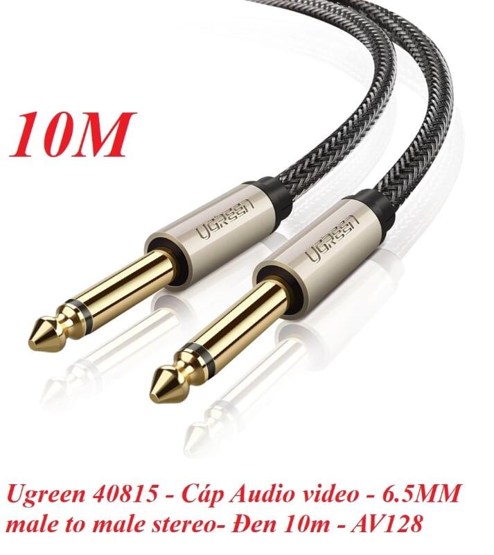 Ugreen UG40815AV128TK 10M màu Đen Cáp âm thanh 2 đầu 6.5mm dương cao cấp - HÀNG CHÍNH HÃNG