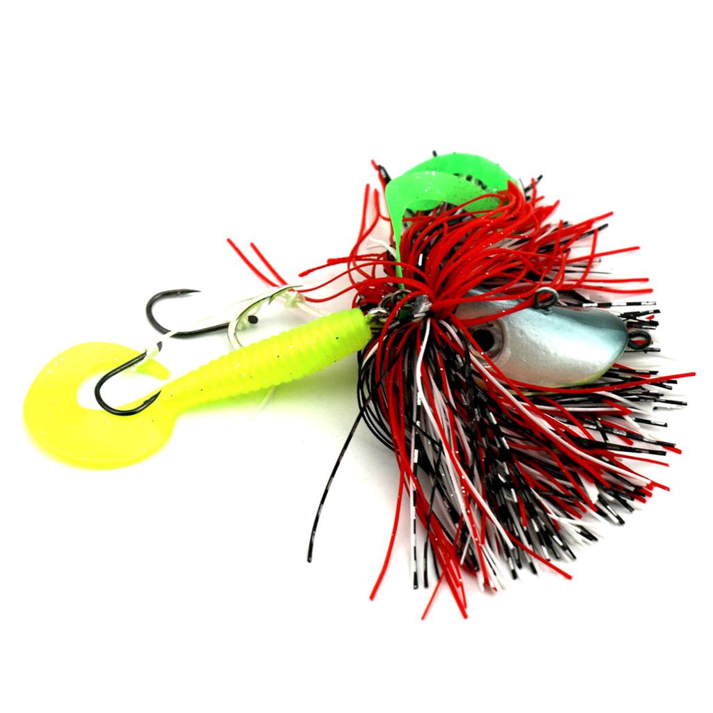 Metal Fishing Lure Jig Head Hard Bait Sea Fishing Silicone Tassle Lures