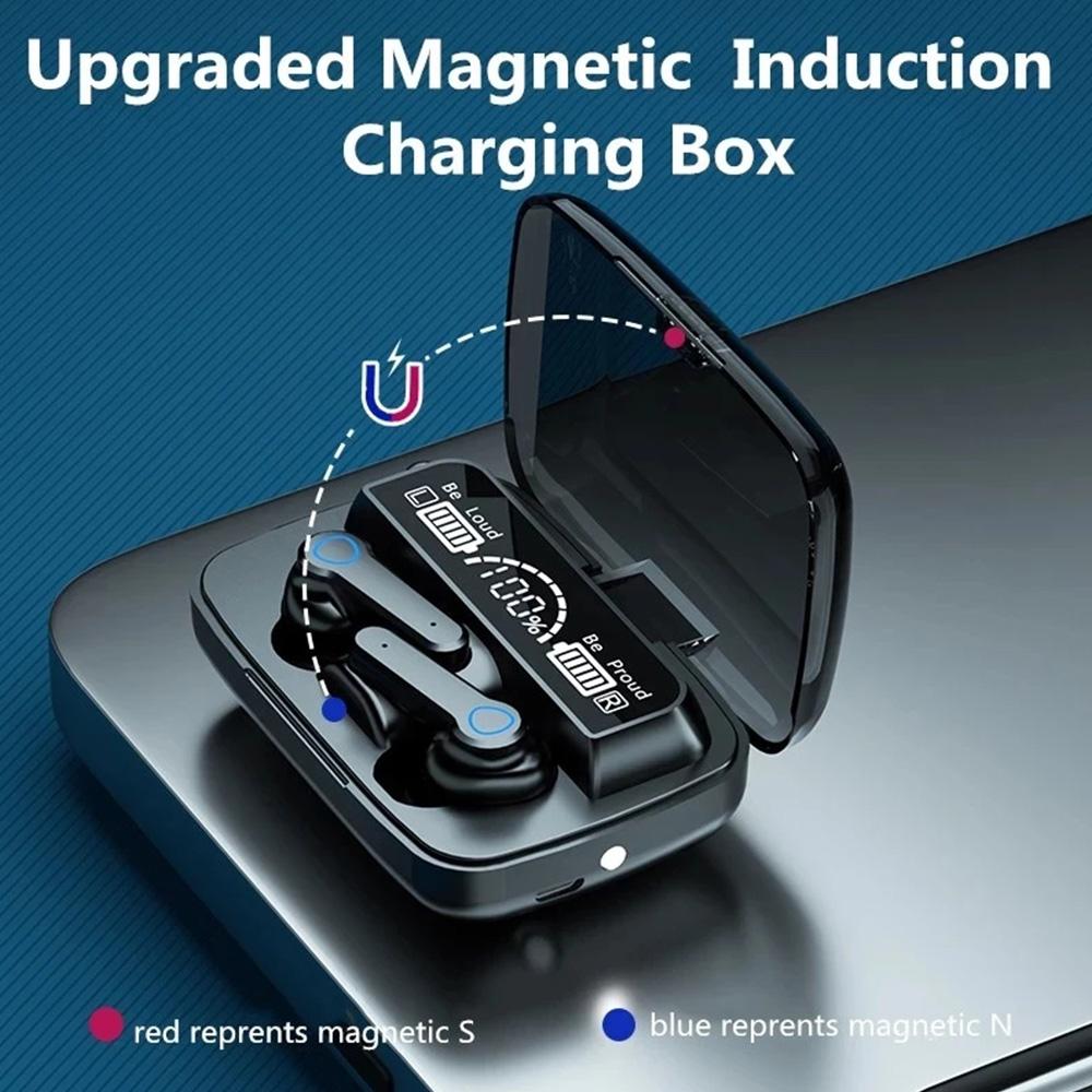 M19 TWS BT5.1 Wireless Earphones 3D Touch Control LED Digital Display IPX7 Waterproof CVC 8.0 Noise Reduction Earbuds