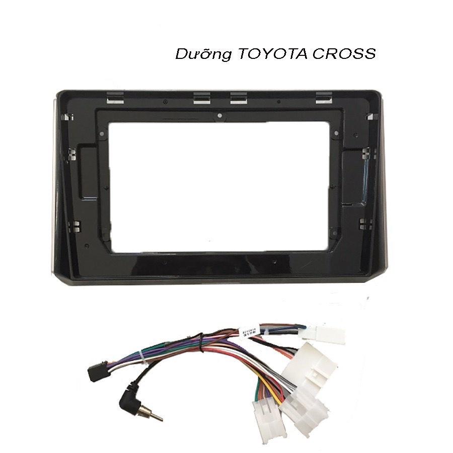 Mặt dưỡng kèm dây nguồn lắp màn android 10inch TOYOTA CROSS 2020-2022
