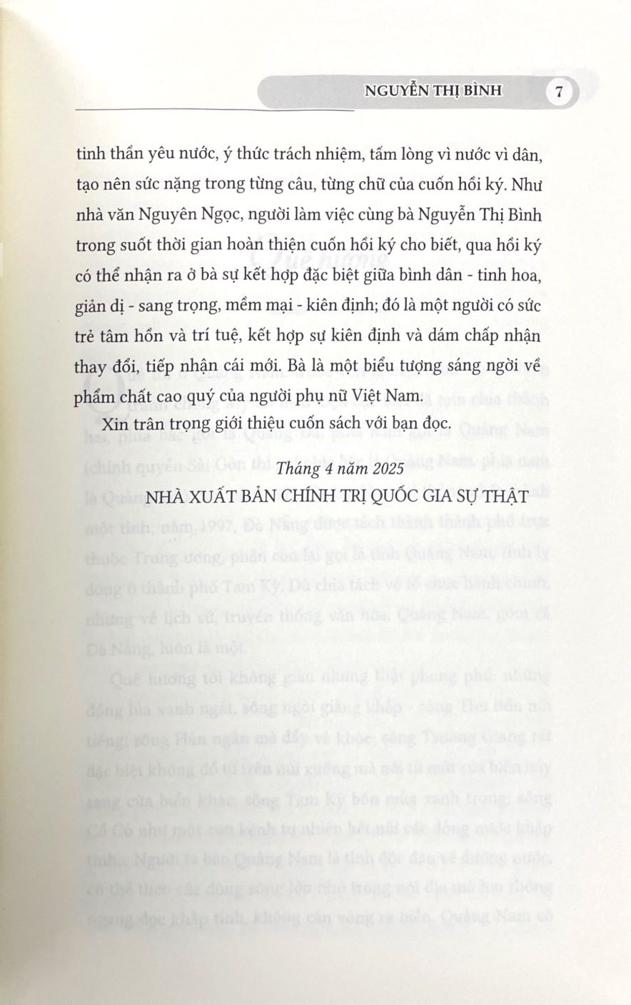 Hồi Ký Nguyễn Thị Bình - Gia Đình, Bạn Bè Và Đất Nước - ST