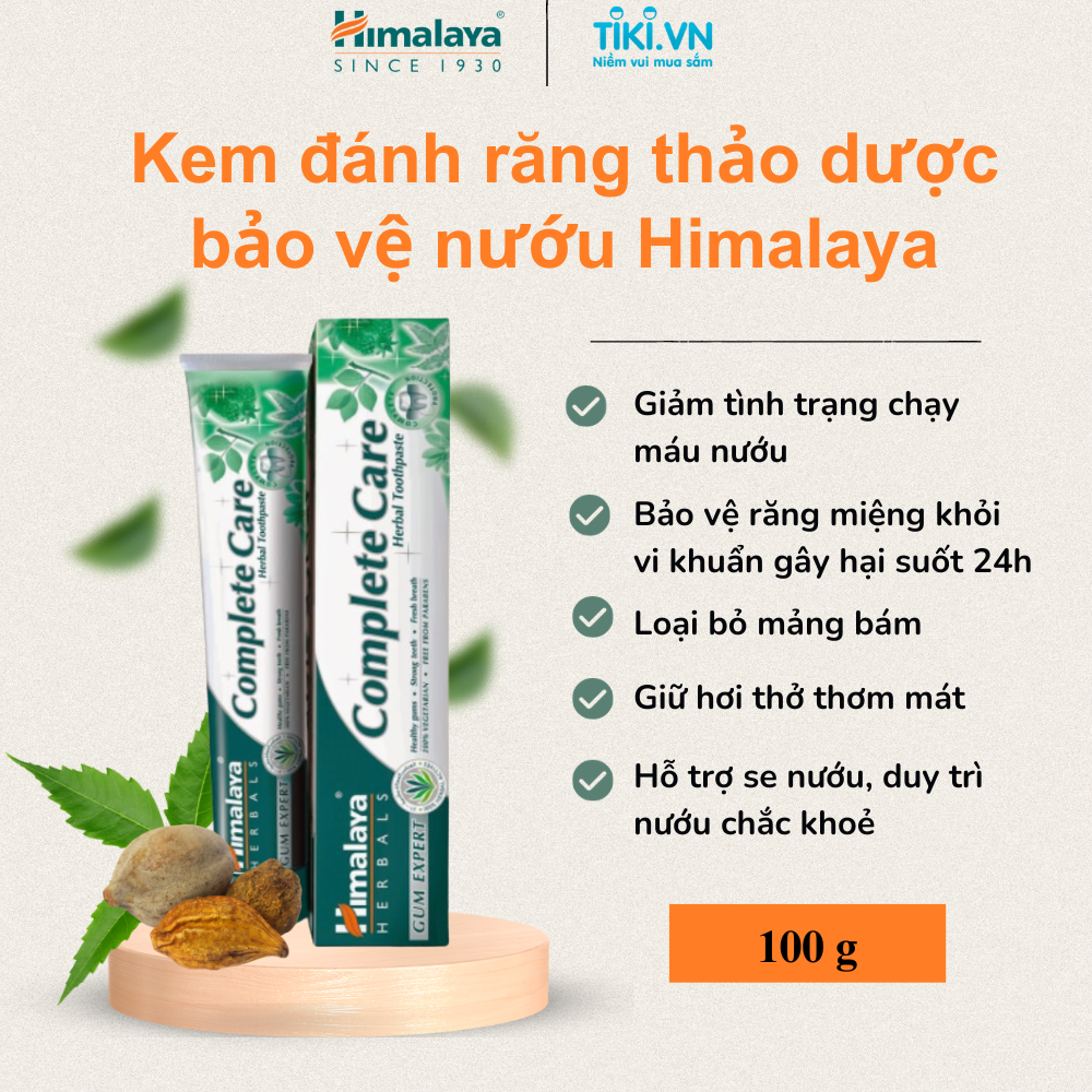 Kem Đánh Răng Chăm Sóc Răng Hoàn Hảo Complete Care Himalaya Herbals HMTP0001 (100g)