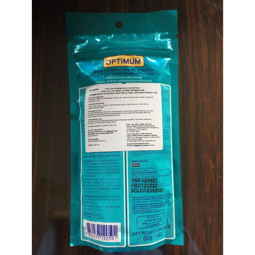 Cám Cá - Thức ăn cho cá Optimum - 50g - Thái lan