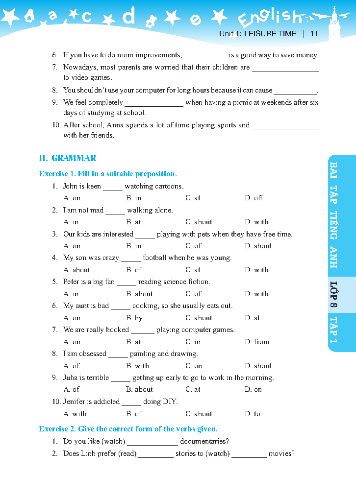 Global Success - Bài Tập Tiếng Anh Lớp 8 - Tập 1 (Có Đáp Án)