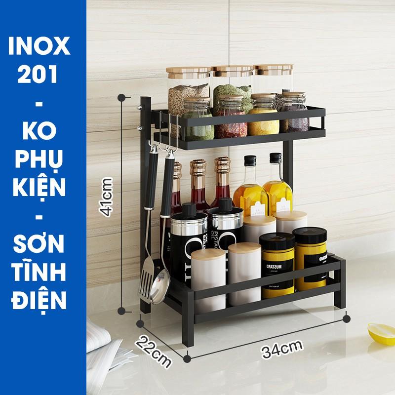 Kệ Đựng Gia Vị, Chai Lọ 2 Tầng & 3 Tầng INOX 304 Đặt Bàn Cao Cấp