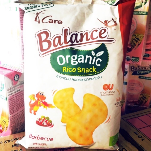 Bánh snack gạo hữu cơ vị BBQ 4Care Balance 25g