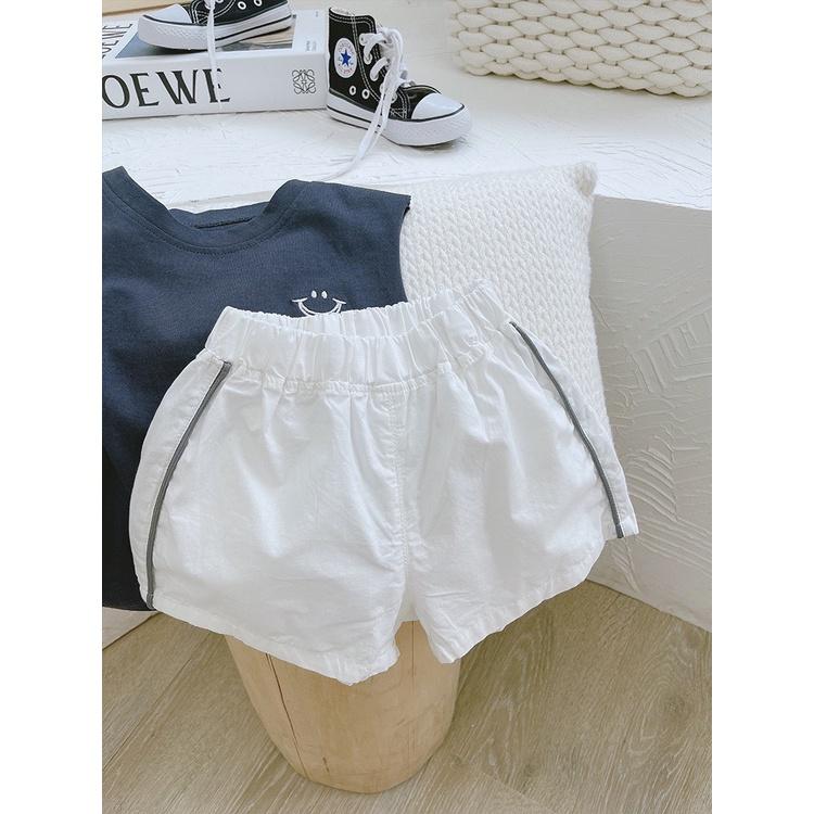 Bộ Quần Áo Bé Trai MOON HOUSE, Bộ Sát Nách Thêu Miệng Cười Phối Quần Viền Cho Bé Từ 6-28kg