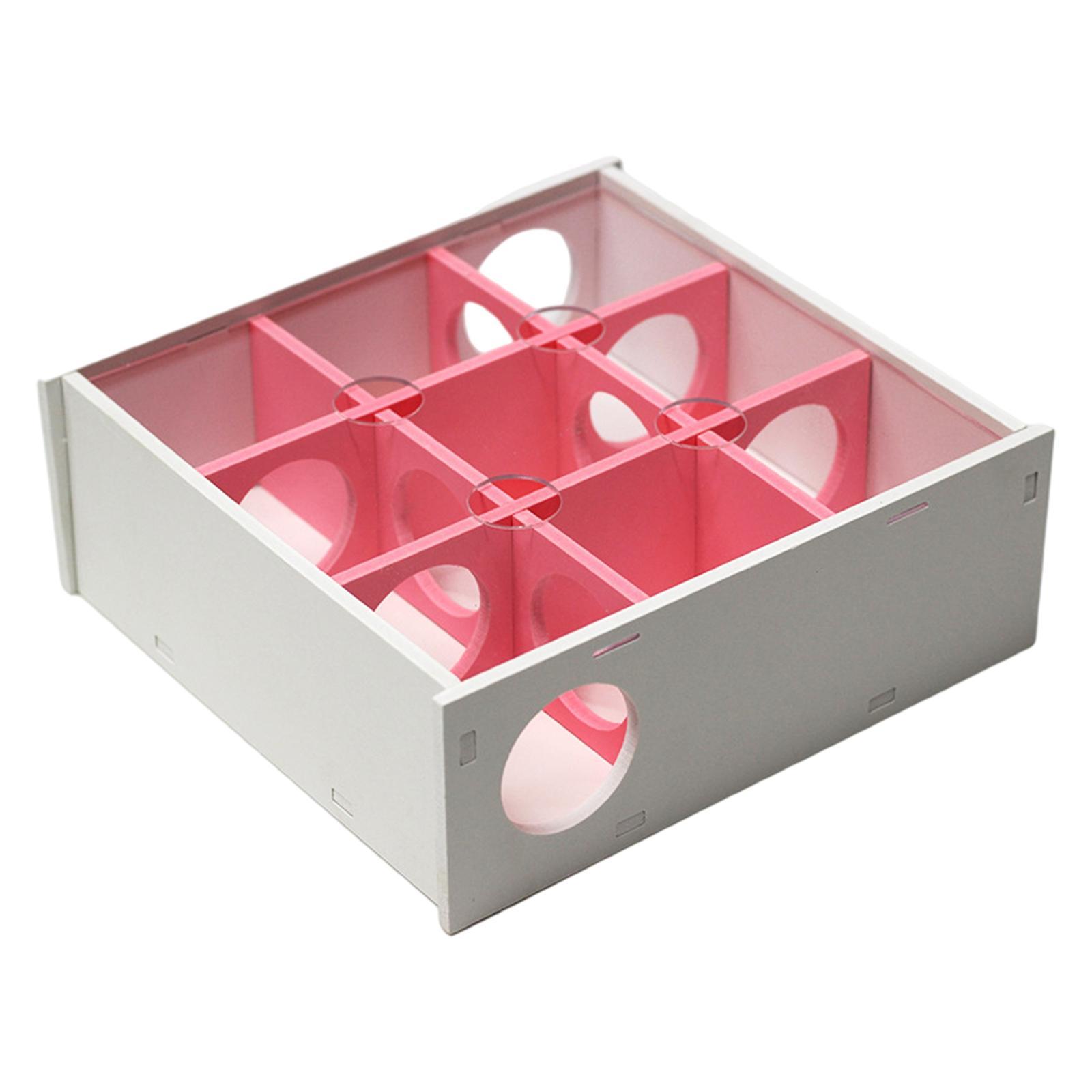 Wooden Maze Tunnel Toy with Transparent Acrylic Cover, Small Animals Gerbil Labyrinth Dwarf Hamster Play Toys