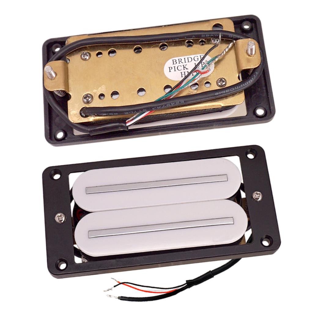 1 Bộ Nóng Đường Sắt Lưỡi Kép Humbucker Ghita Điện Cổ & Cầu