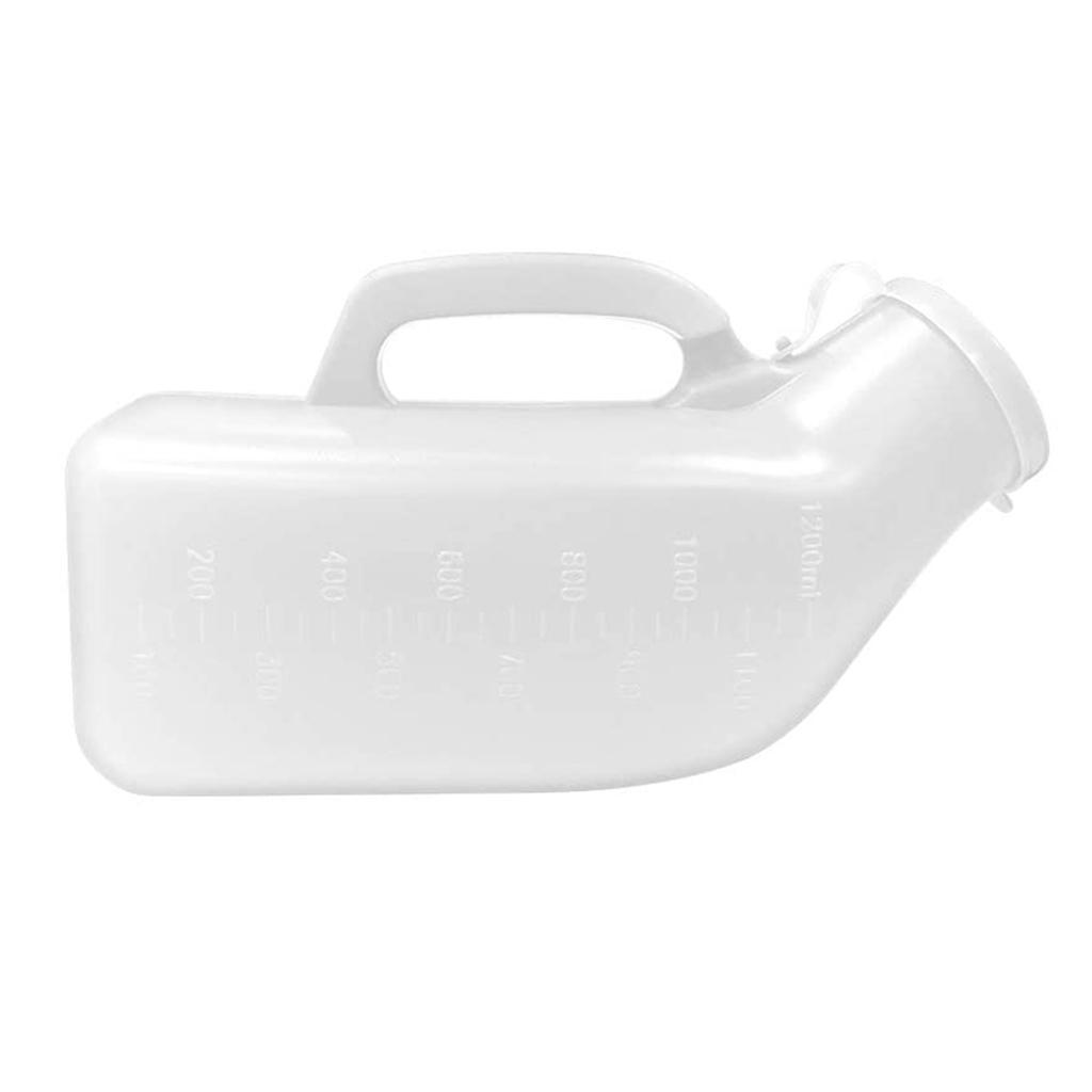 Handheld Portable Mobile Urinal Toilet Bottle  Men use white 1200ml with lid