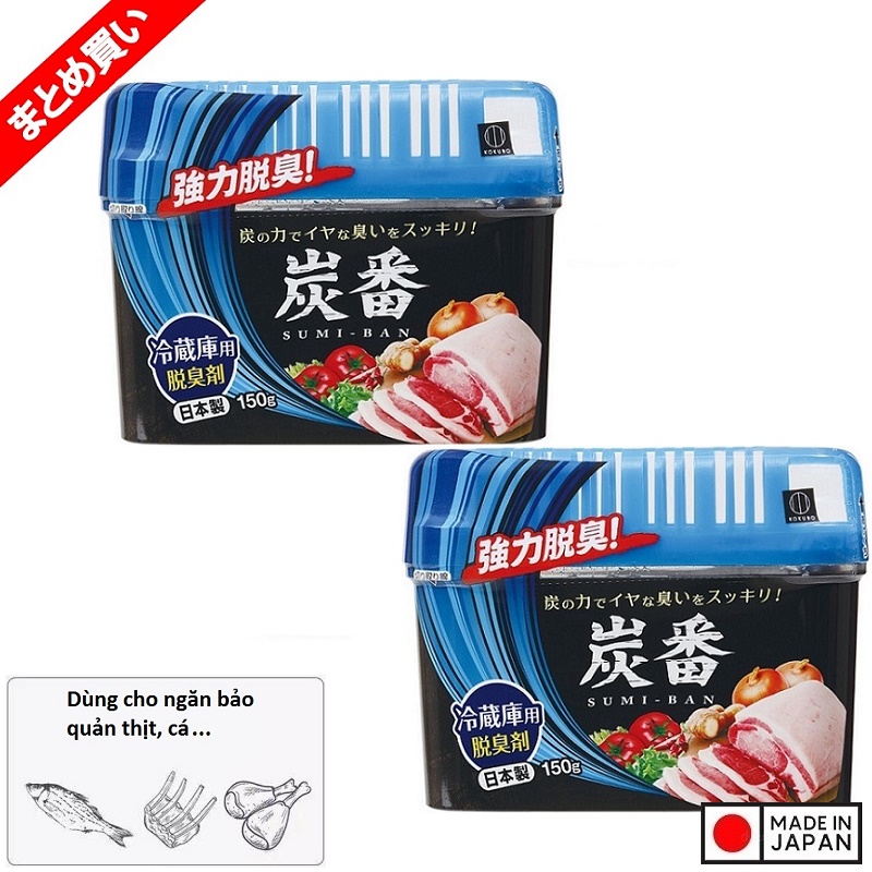 Sáp khử mùi tủ lạnh - than hoạt tính Kokubo 150g - Made in Japan