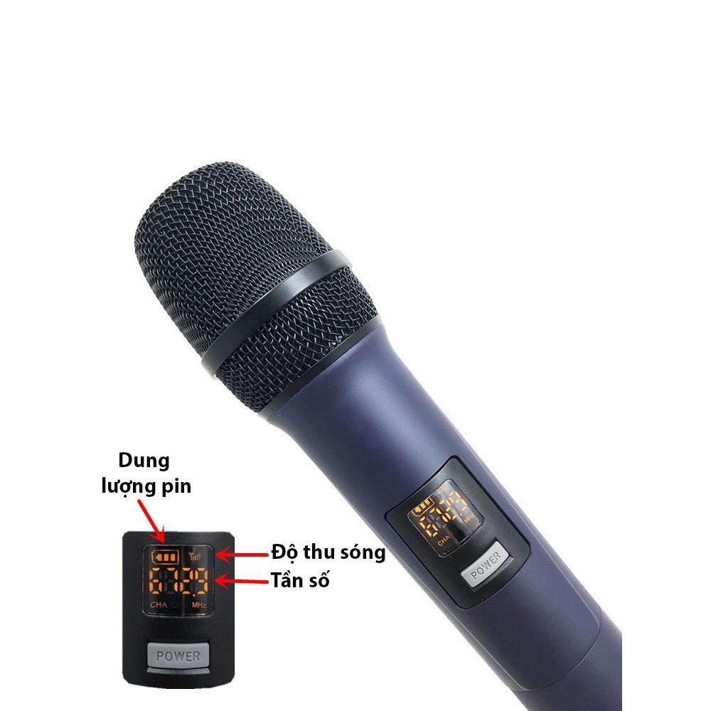 Micro karaoke khôg dây cao cấp  W 14 tích hợp màn hình led chuyên nghiệp,bề mặt sử dụng côg nghệ sơn tĩnh điện siêu sang