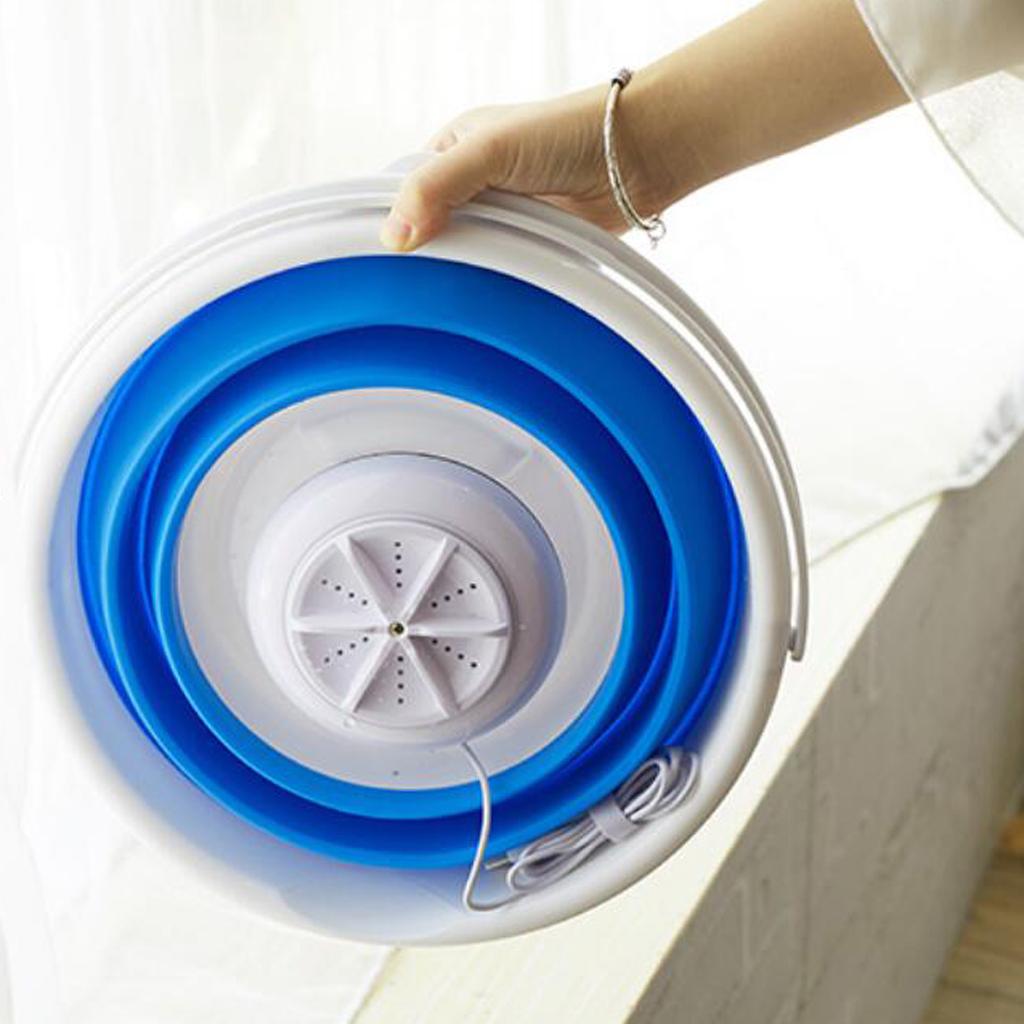 Foldable USB Ultrasonic Washing Machine Clothes Cleaner For Home Travel