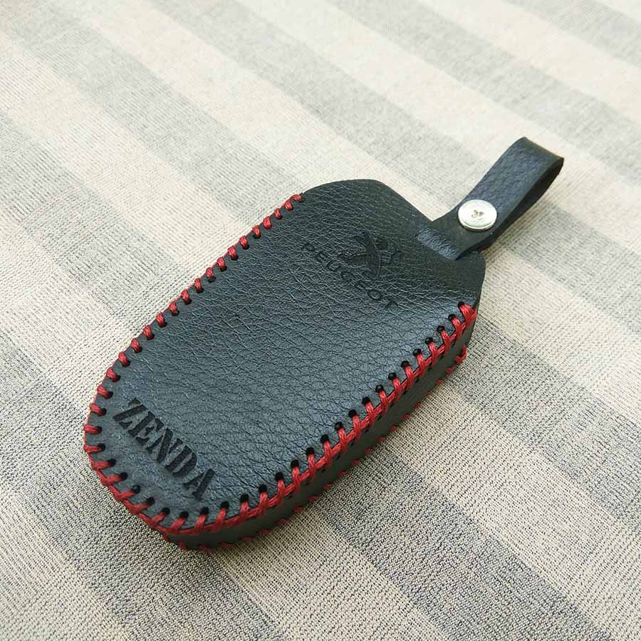 Bao da chìa khóa smartkey xe hơi Peugeot