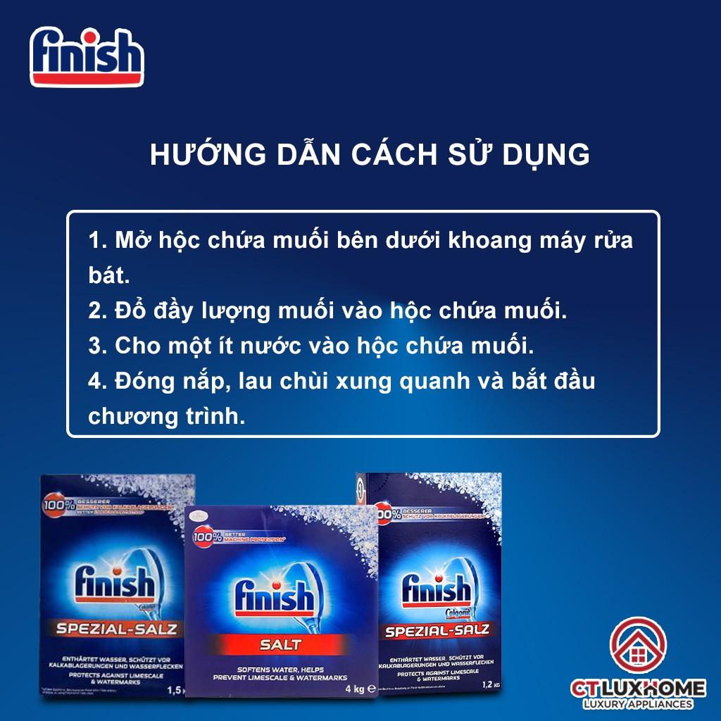 Muối rửa bát Finish loại 1.2kg, 1.5kg, 3kg, 4kg - Hàng chính hãng