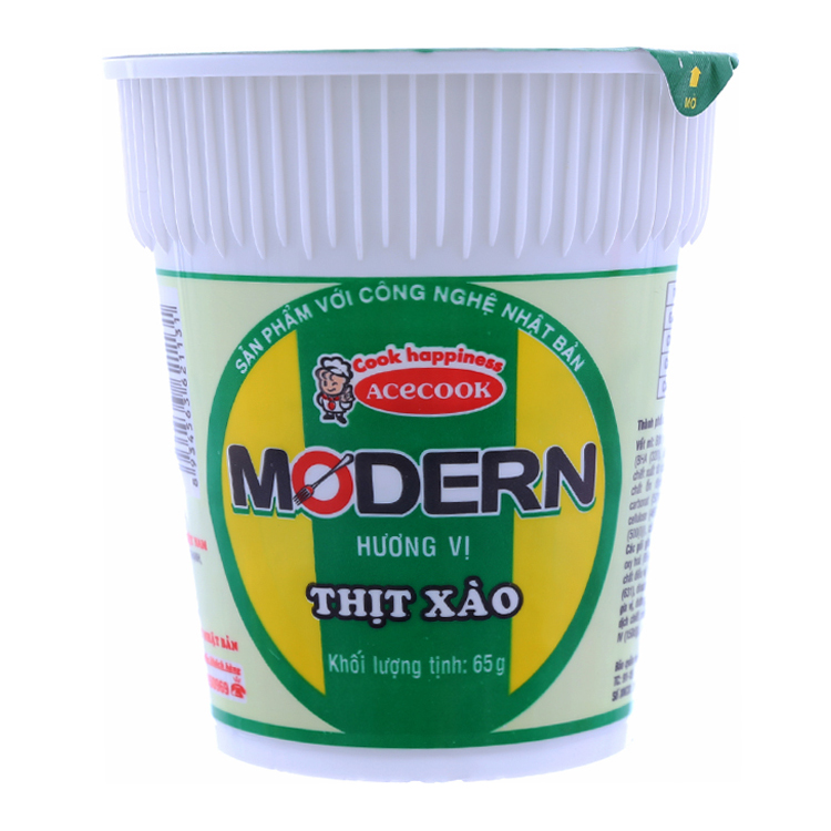 Thùng 24 Ly Mì Modern Hương Vị Thịt Xào (65g/Ly)