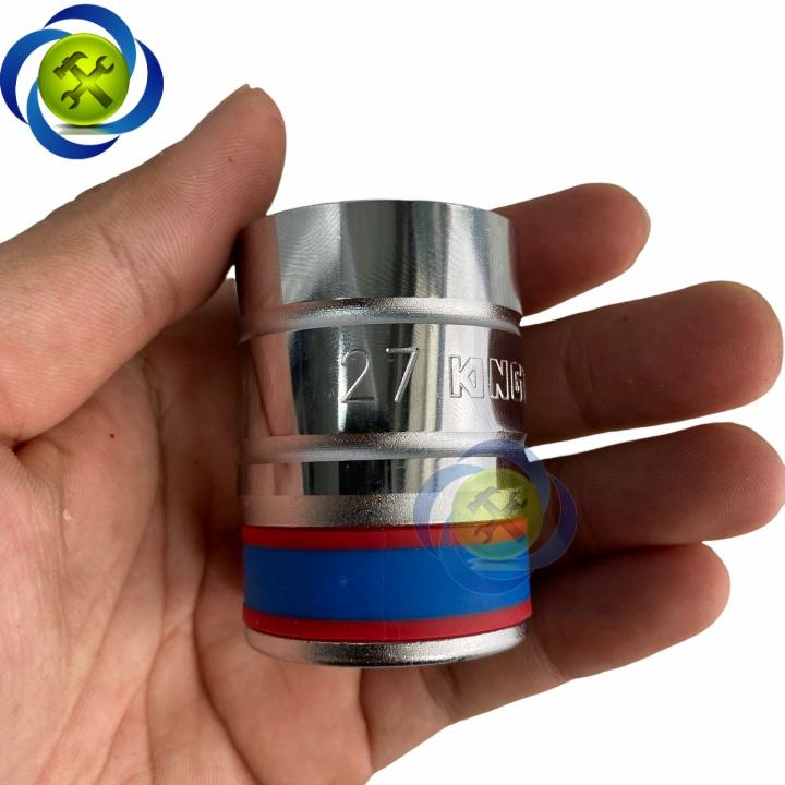Tuýp 27mm loại 3/4 Kingtony 633027M ngắn 12 cạnh màu trắng