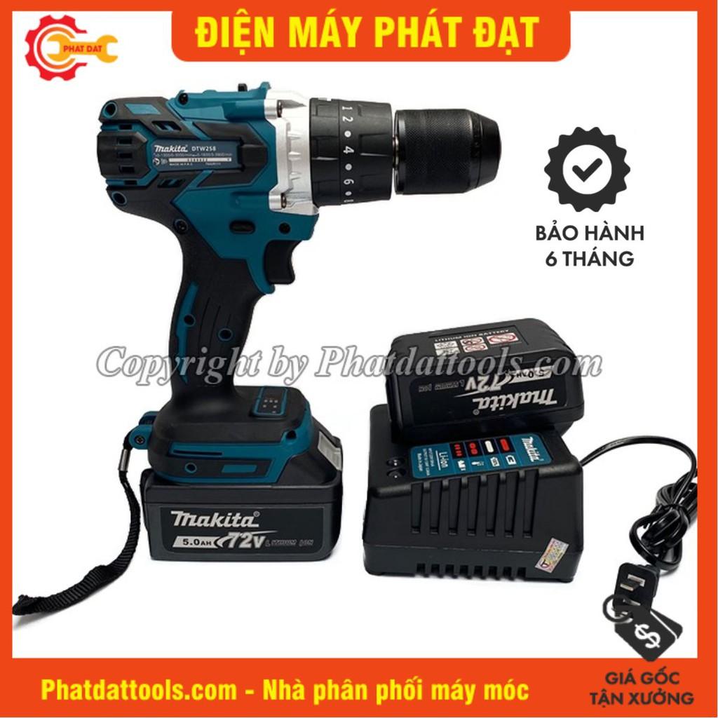 Máy khoan pin búa MAKITA 72V đầu kẹp 13mm động cơ từ-2 pin 10 cell-Tặng kèm bộ phụ kiện 21 chi tiết-Bảo hành 6 tháng