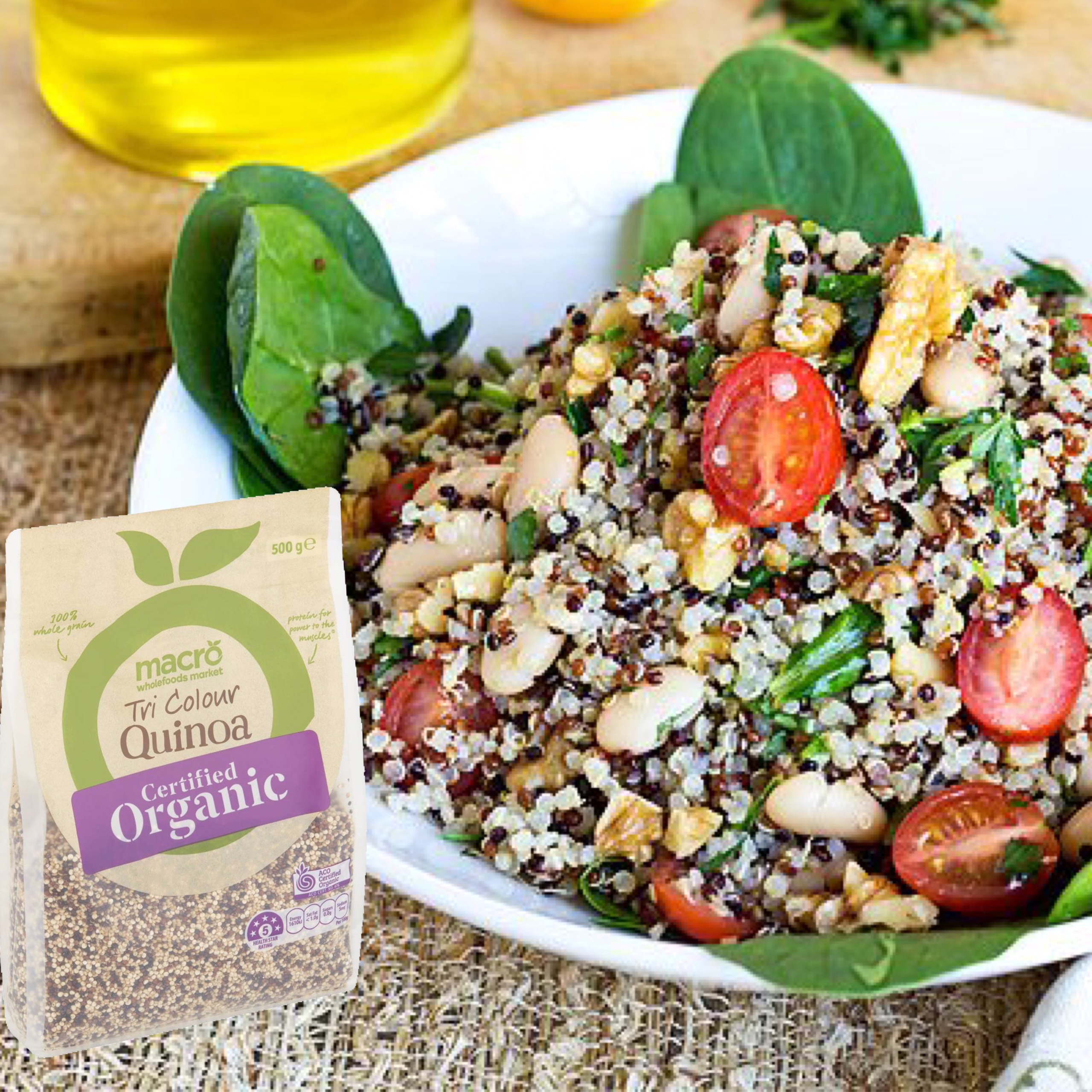 Hạt Quinoa Macro Organic Quinoa Tri Colour Úc giàu dinh dưỡng giúp giảm cholesterol, kiểm soát đường huyết, tốt cho tim mạch - QuaTangMe Extaste