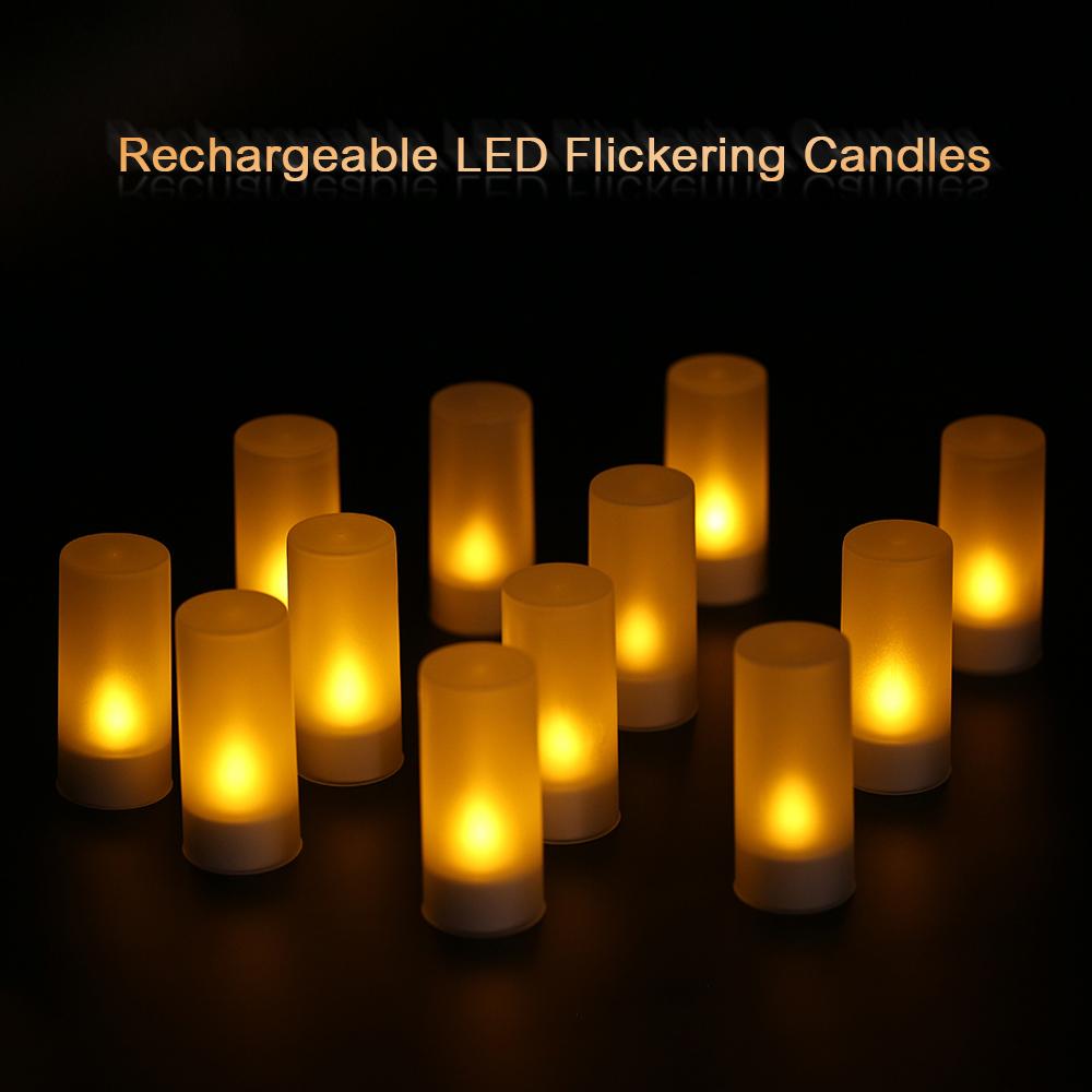Set 12 Nến Điện Tử Sạc Điện Đèn Led