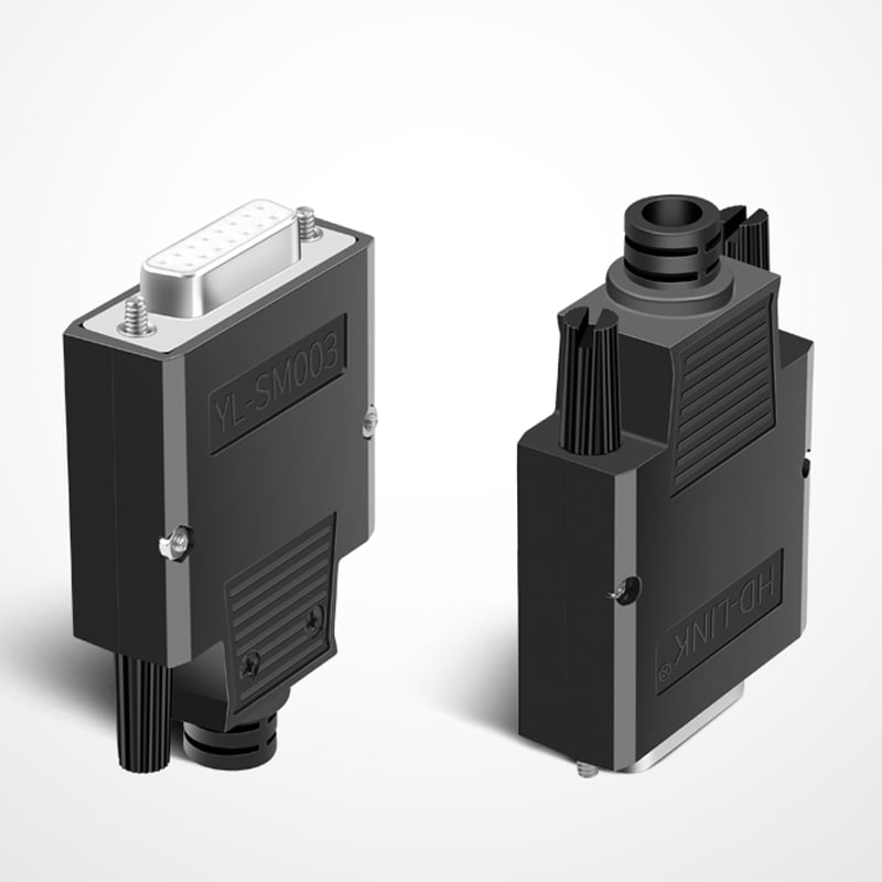 Đầu bấm cổng DB15 cái female bắt vít kèm vỏ ốp nhựa chân đồng HD-LINK YL-SCD-15F. HÀNG CHÍNH HÃNG