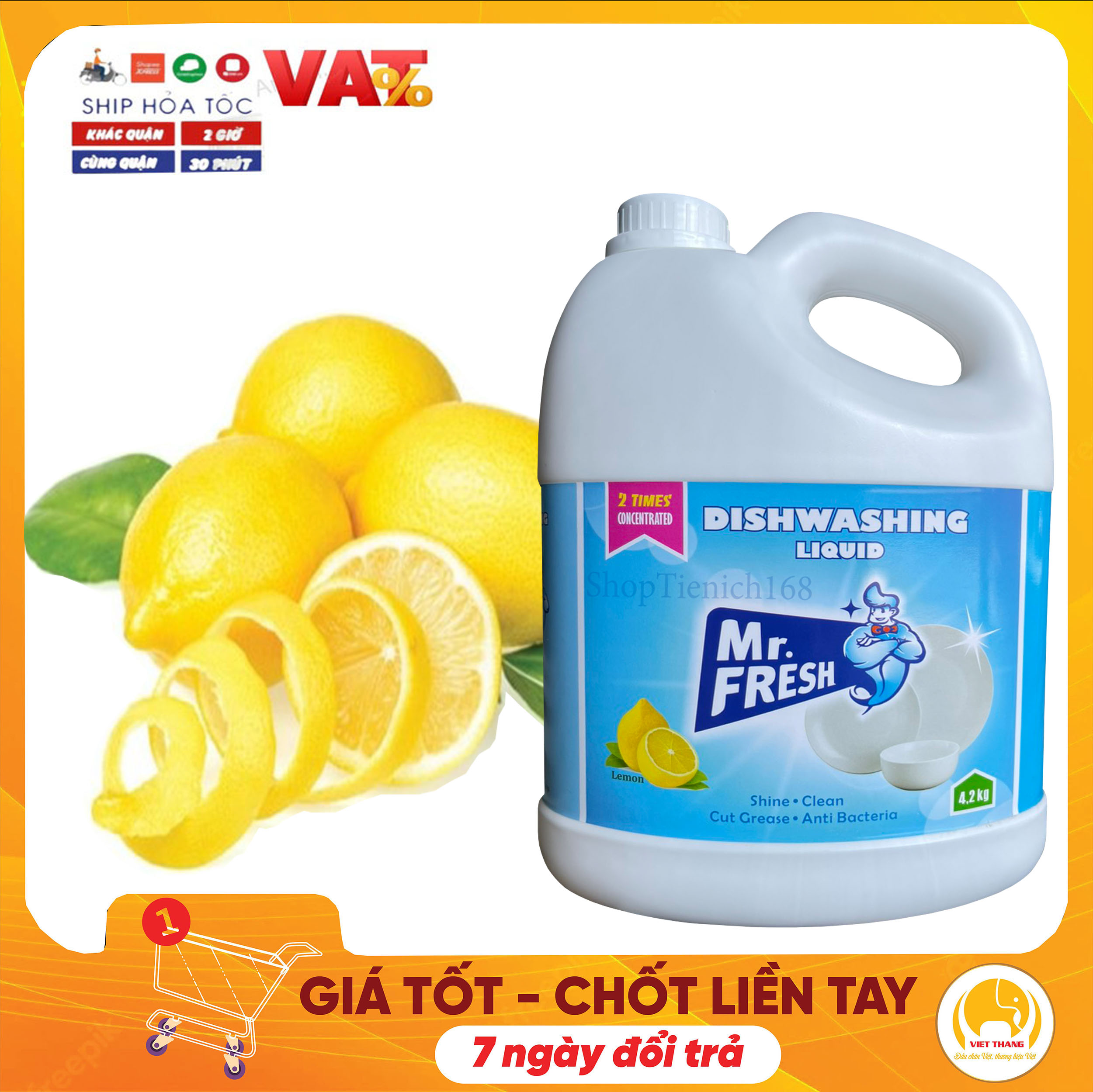 Nước rửa chén Mr.Fresh 4,2L Hương Quế