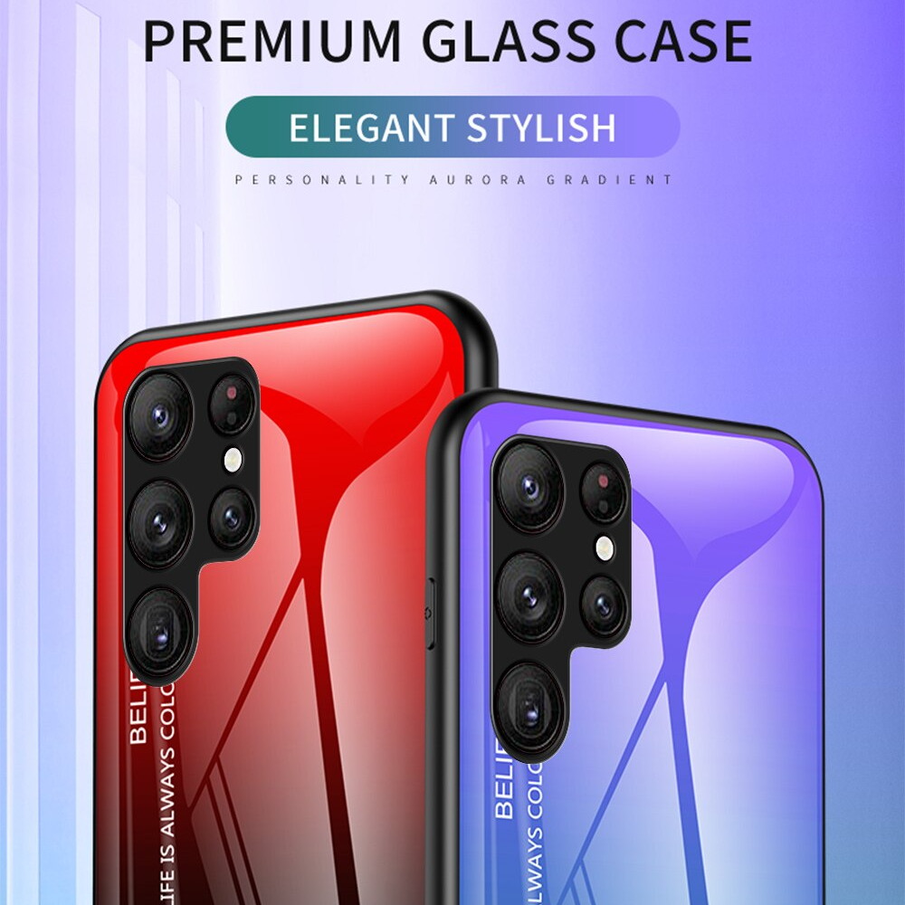 Ốp lưng kính cường lực cho Samsung Galaxy S23 / S23 Ultra / S23 Plus / S23+ hiệu HOTCASE Gradient Case chống sốc chống va đập, hiệu ứng gradient theo góc nhìn, chống sốc cực tốt, chất liệu cao cấp - hàng nhập khẩu