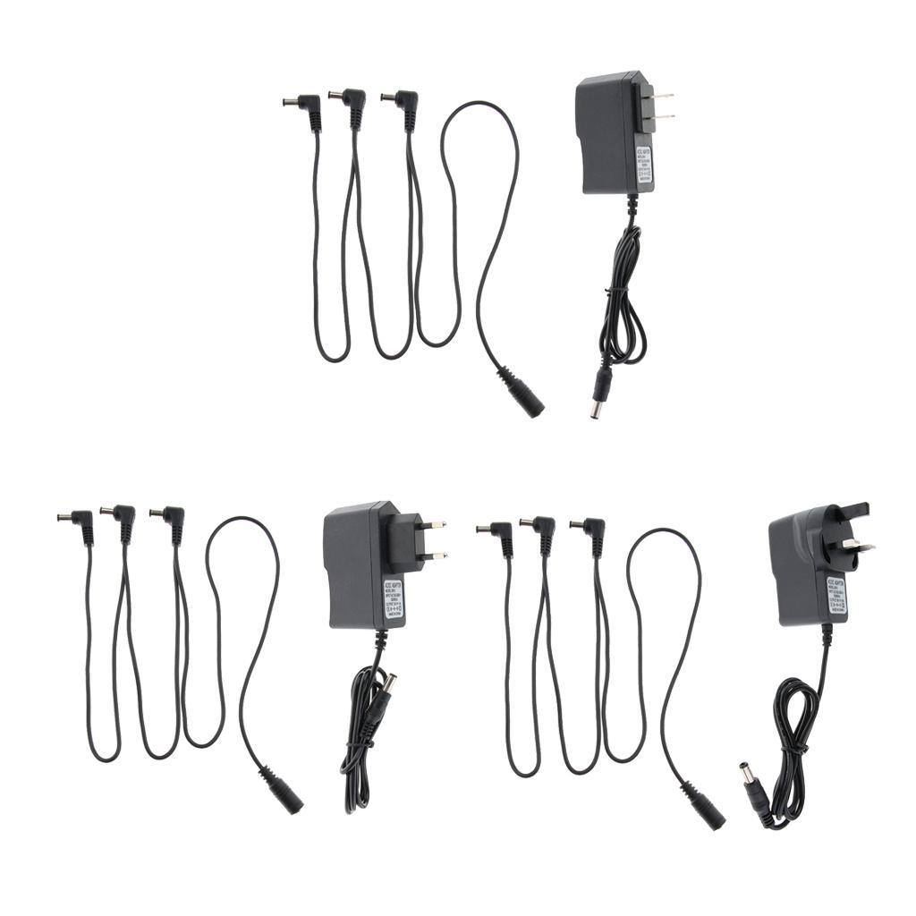 EU Standard Guitar Effector Power Supply Adapter Charger Cable Parts