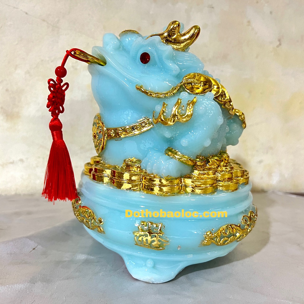 Cóc phong thủy, Thiềm Thừ để trên bàn thờ Thần Tài chiêu tài hút lộc cao 18cm