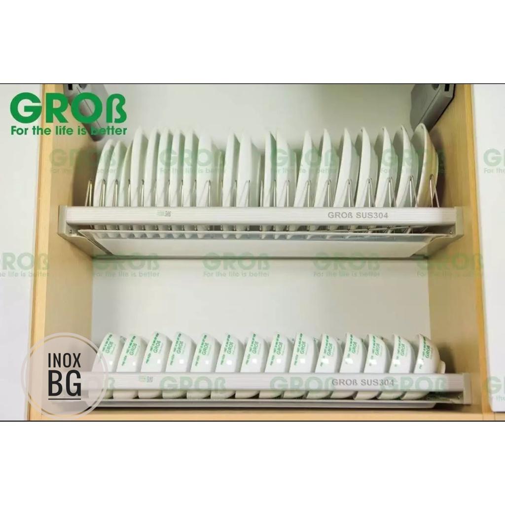 Giá bát đĩa cố định tủ trên Grob khung nhôm INOX304