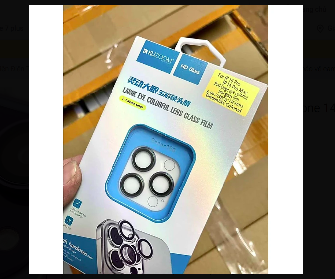 Ốp bảo vệ camera, dán camera cho iPhone 14 pro max/14 pro kuzoom cao cấp